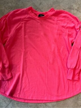 Vici Neon Pink Flared Crewneck Sweatshirt